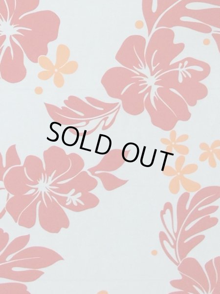 画像2: ポリコットン総柄（ハイビスカス・ティアレ/ホワイト） (2)