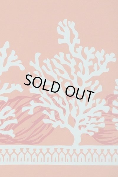 画像3: ポリコットンボーダー柄（珊瑚・貝／オレンジ） (3)