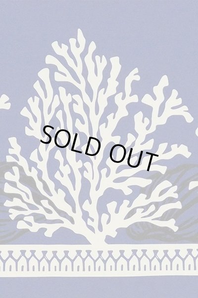 画像2: ポリコットンボーダー柄（珊瑚・貝／ブルー） (2)