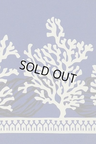 画像3: ポリコットンボーダー柄（珊瑚・貝／ブルー） (3)