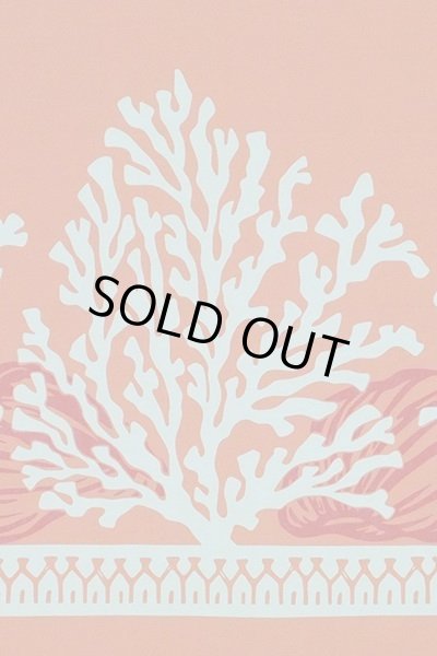 画像2: ポリコットンボーダー柄（珊瑚・貝／オレンジ） (2)