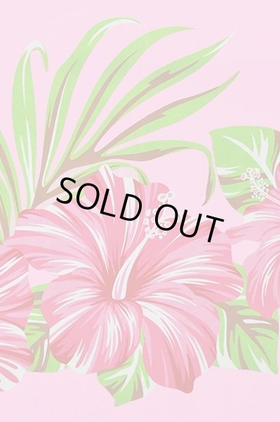 画像3: ポリコットンボーダー柄（ハイビスカスボーダー／ピンク） (3)