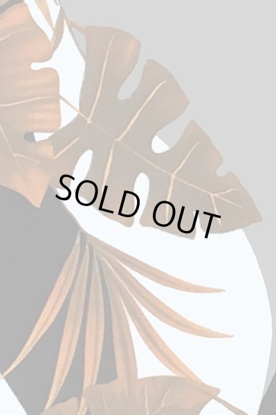 画像3: ポリコットンボーダー柄（モンステラリーフボーダー／イエロー） (3)