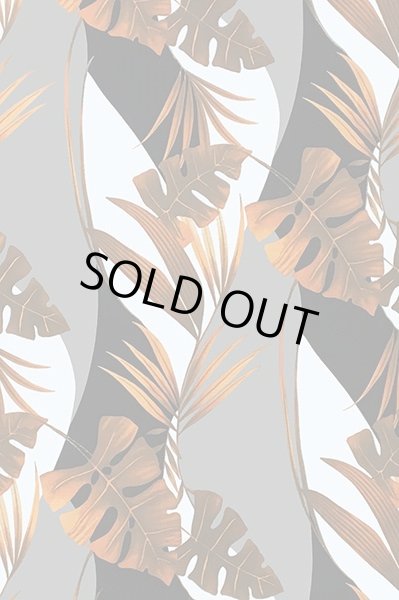 画像2: ポリコットンボーダー柄（モンステラリーフボーダー／イエロー） (2)