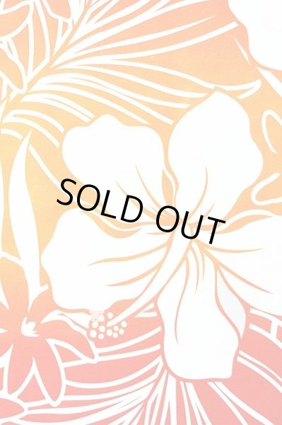 画像3: ポリコットン総柄（グラデーションハイビスカス／オレンジ・レッド） (3)