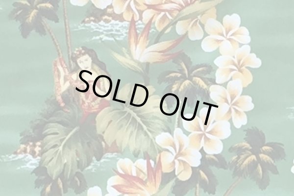 画像2: コットン100%（モンステラ・フラガール・レイ/グリーン） (2)