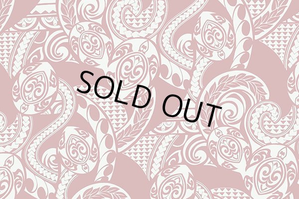 画像2: コットン100%（ホヌ・タパ柄/バーガンディ） (2)