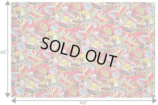 画像3: コットン100%（ハワイ柄/レッド） (3)