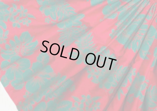 画像3: 【スプリングセール】パウスカート（ハイビスカスボーダー/レッド）72cm丈 (3)