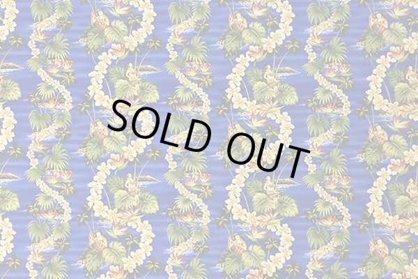 画像4: コットン100%（モンステラ・フラガール・レイ/ブルー） (4)