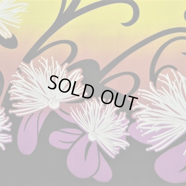 画像3: ポリコットンボーダー柄（グラデーション・レフア柄／イエロー・パープル） (3)