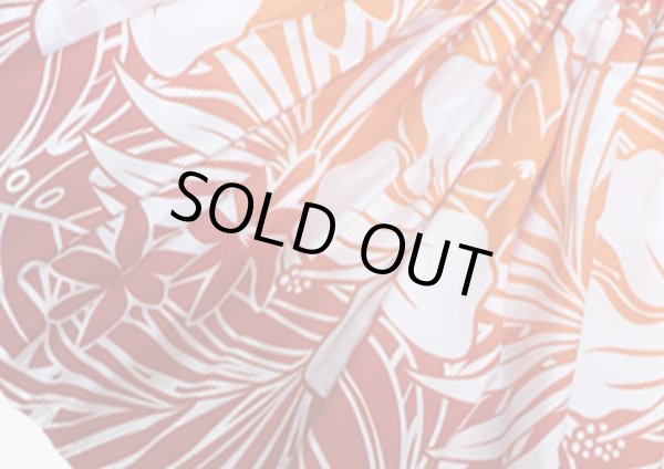 画像3: 【スプリングセール】パウスカート（ハイビスカス・モンステラ/オレンジ・レッド）75cm丈 (3)