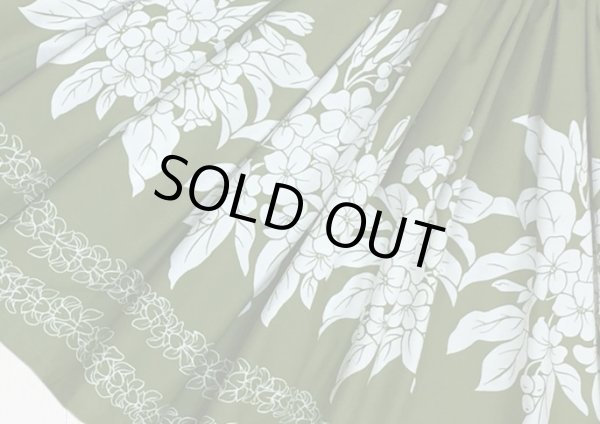 画像3: 【スプリングセール】パウスカート（プルメリア／オリーブ）73cm丈 (3)